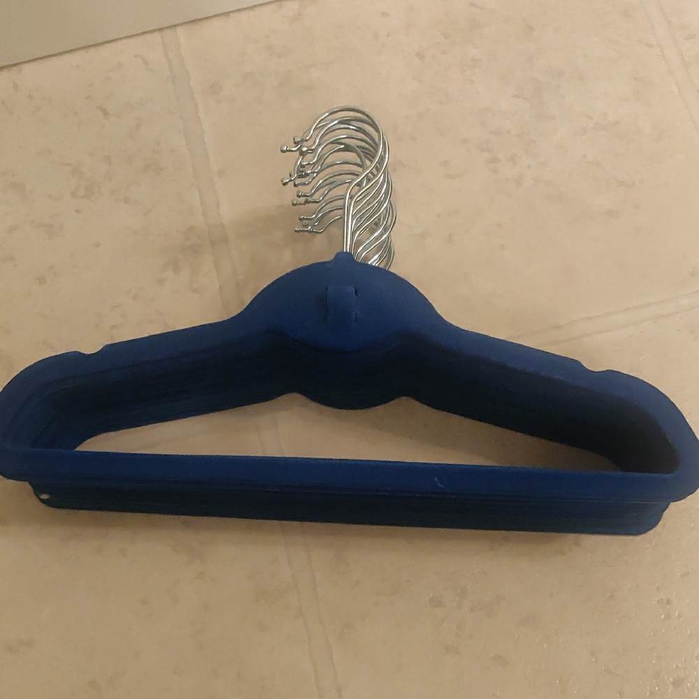 Set of 29 youth/kids Non slip Blue Velvet Hangers Y2K Retro Vintage Inspired
